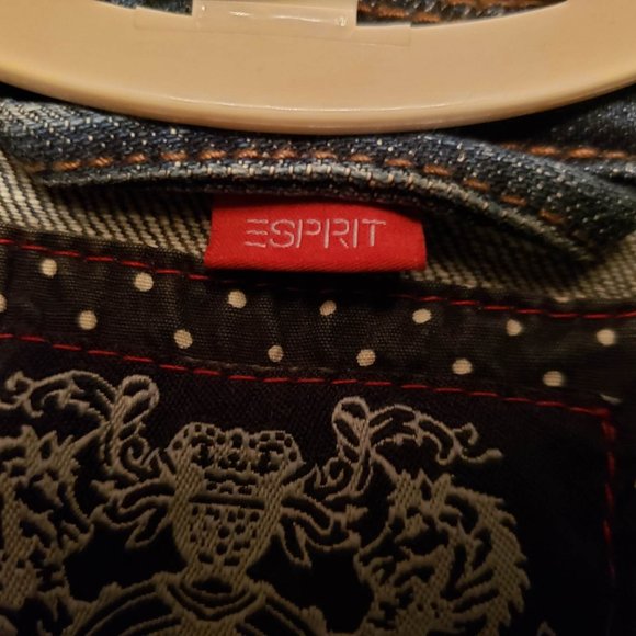 Esprit stretch denim ladies belted jacket 90's style Y2K - Picture 5 of 7